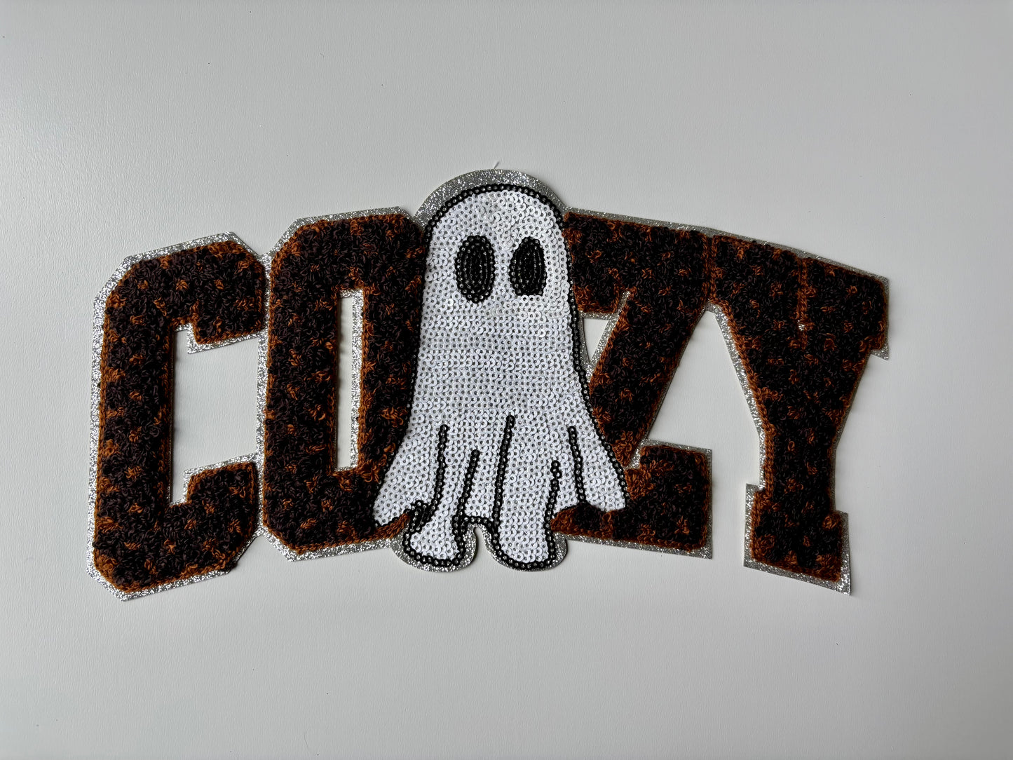 Cozy boo chenille patch
