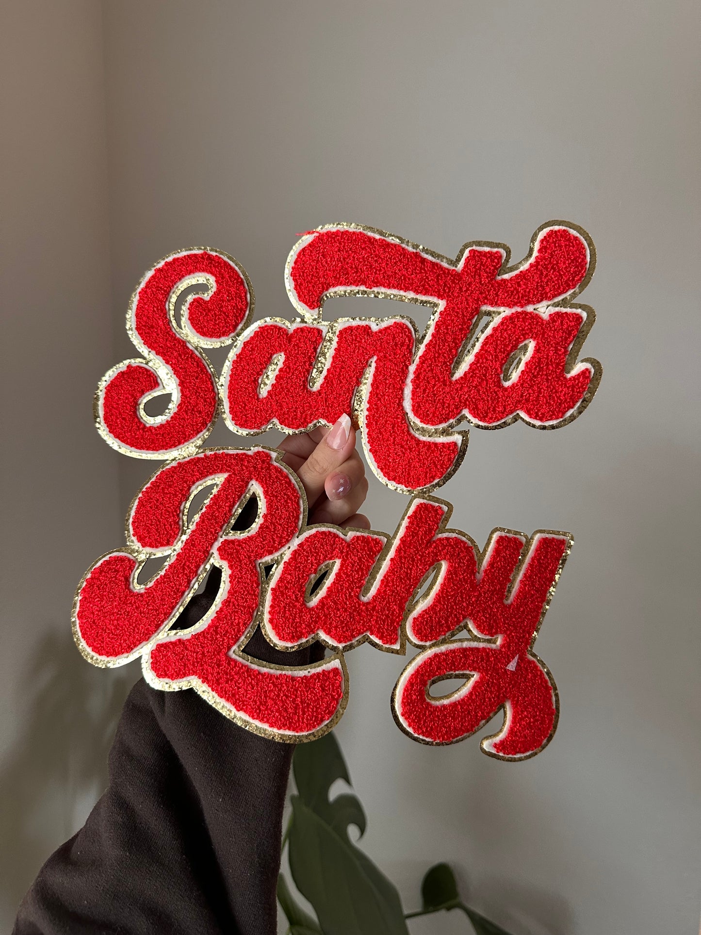 Santa baby chenille patch