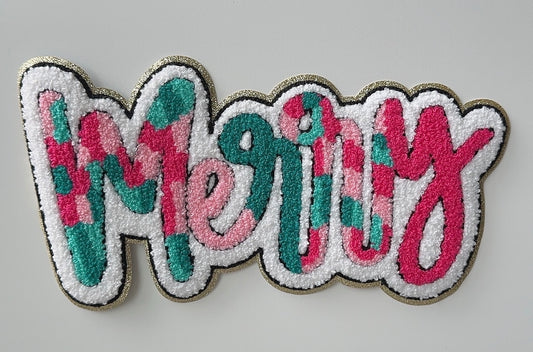 Merry chenille patch