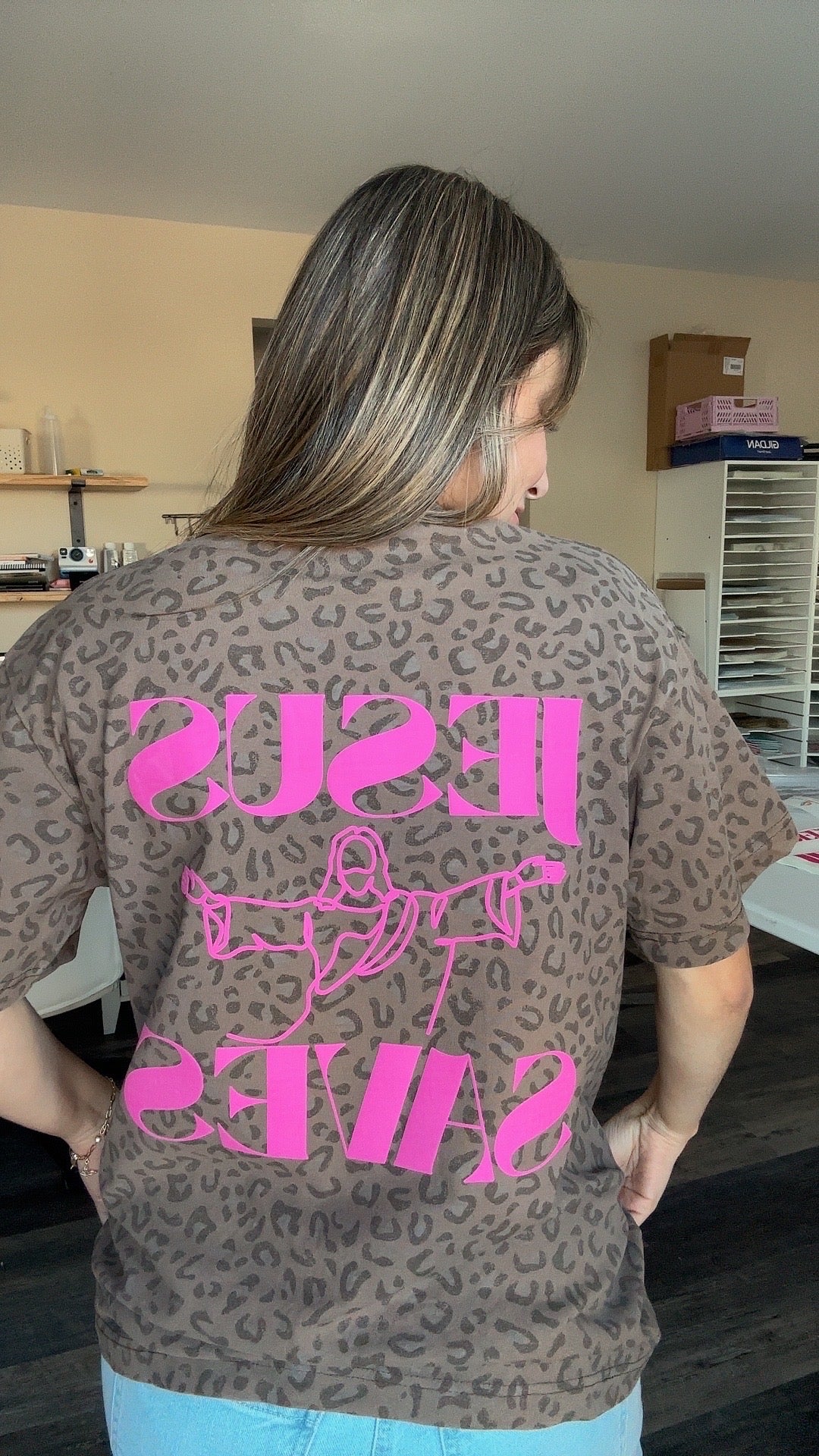 Leopard Redeemed T-shirt Brown