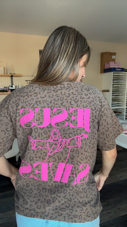 Leopard Redeemed T-shirt Brown