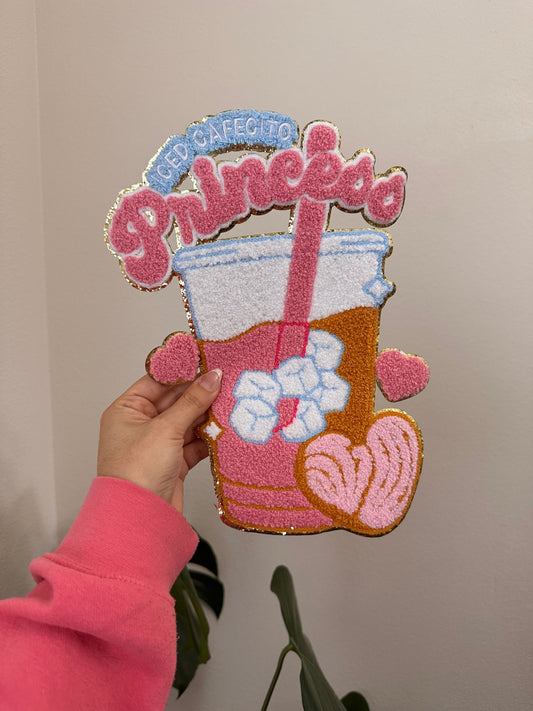 Iced cafecito princess chenille patch