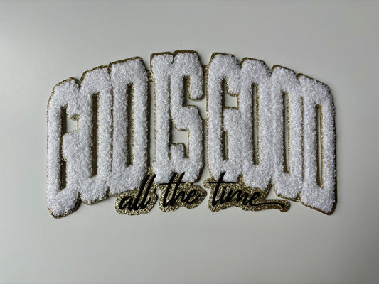 God is good chenille patch