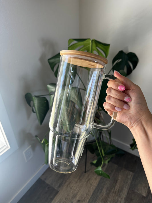 40oz Glass tumbler