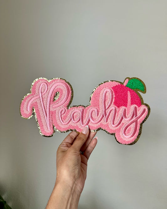 Peachy chenille patch 10”