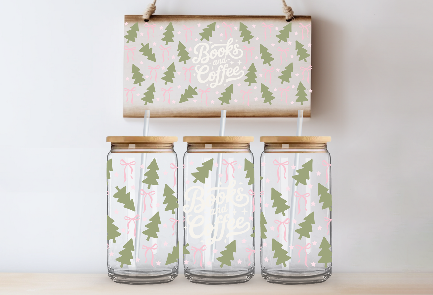 Books and coffee UVDTF