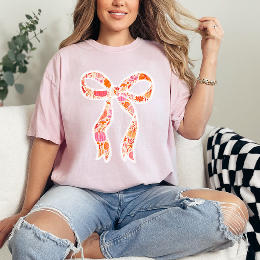 Pink fall bow