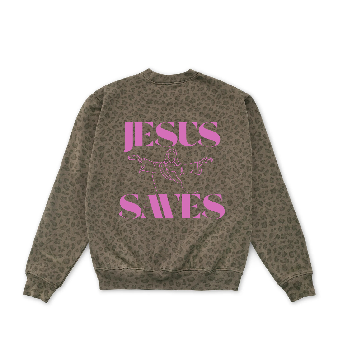 Leopard Redeemed Crewneck Brown