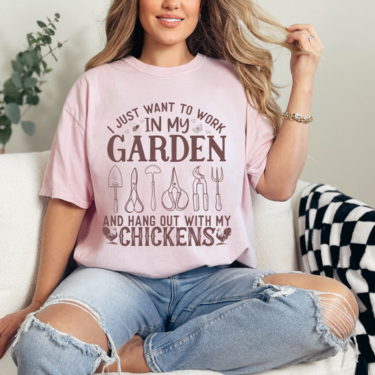 Garden and chickens