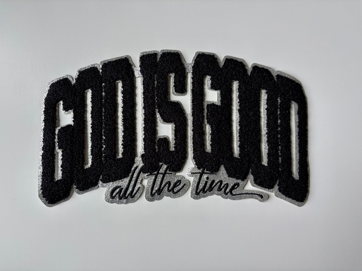 God is good chenille patch