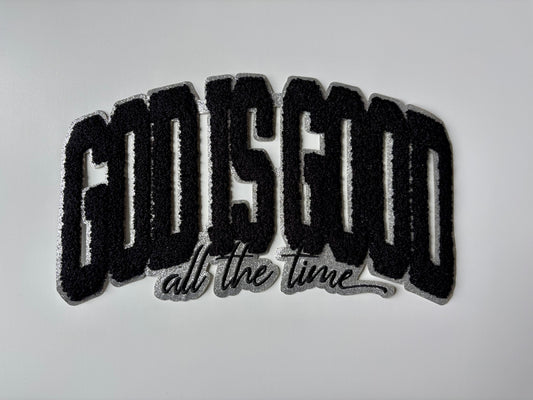 God is good chenille patch