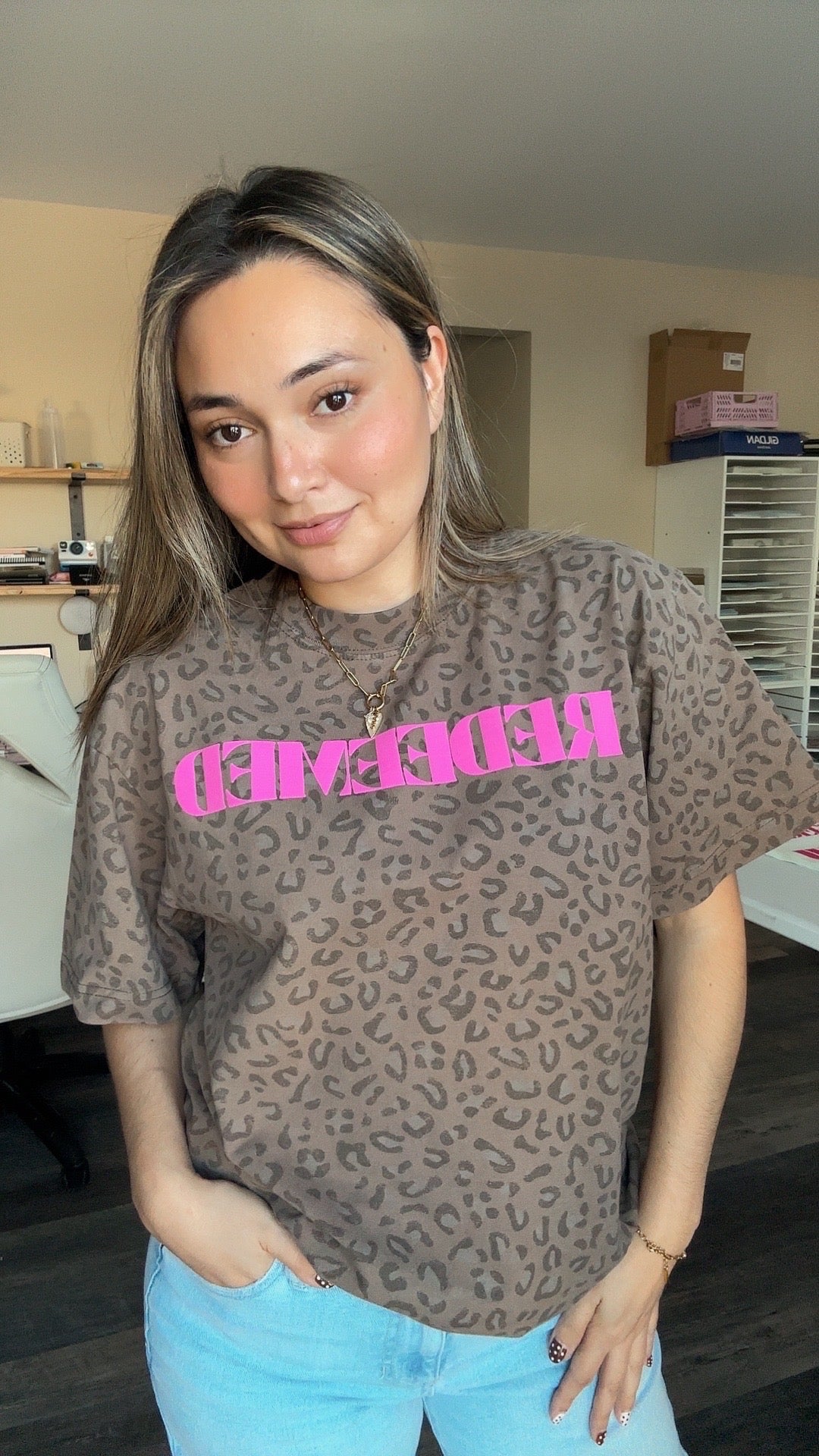 Leopard Redeemed T-shirt Brown