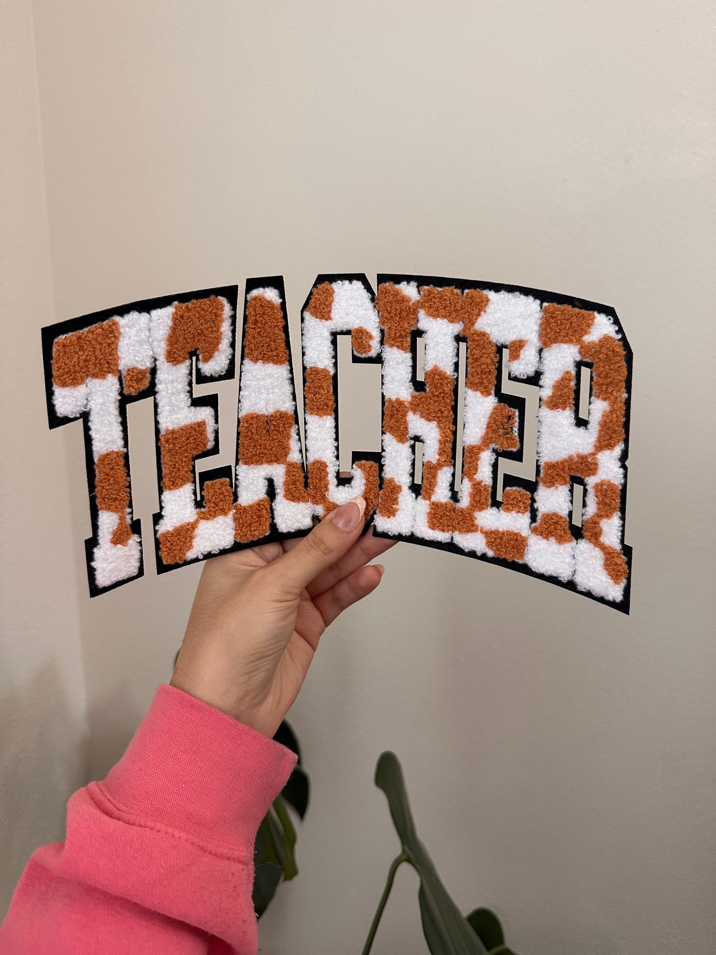 Teacher chenille patch