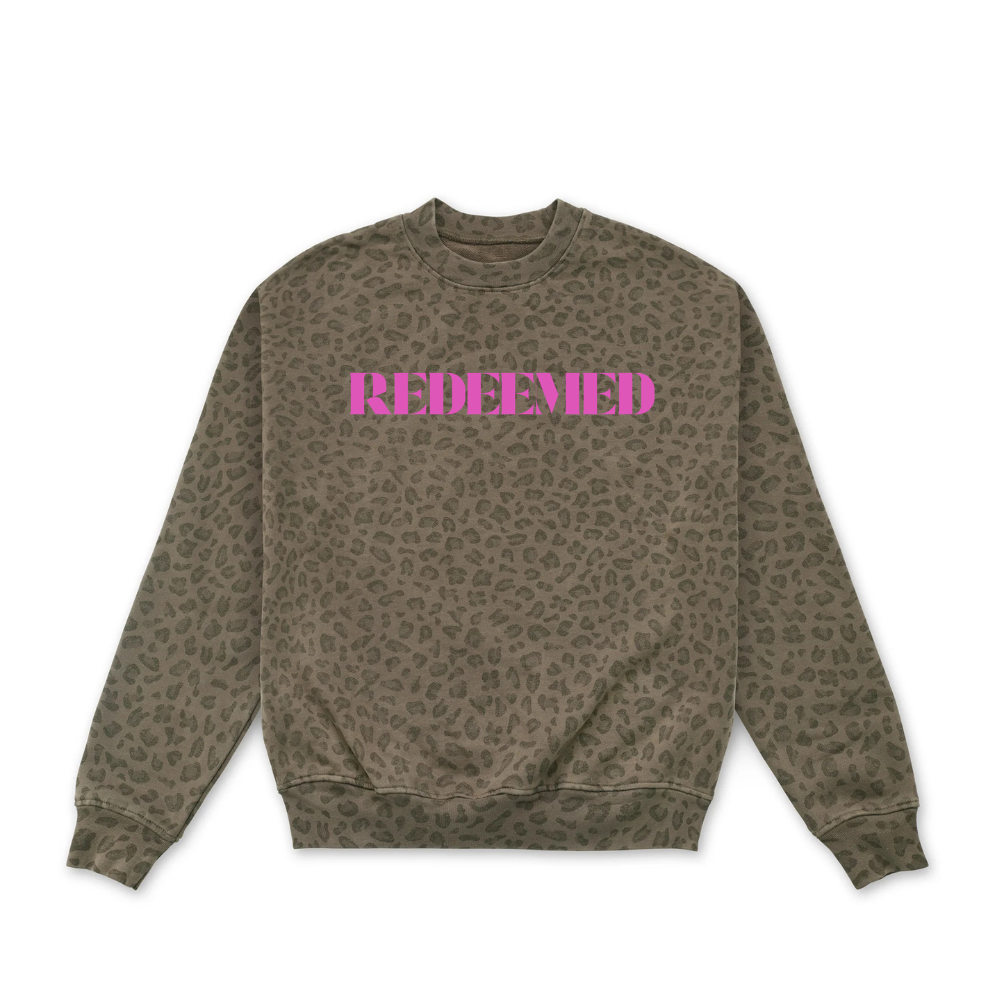 Leopard Redeemed Crewneck Brown