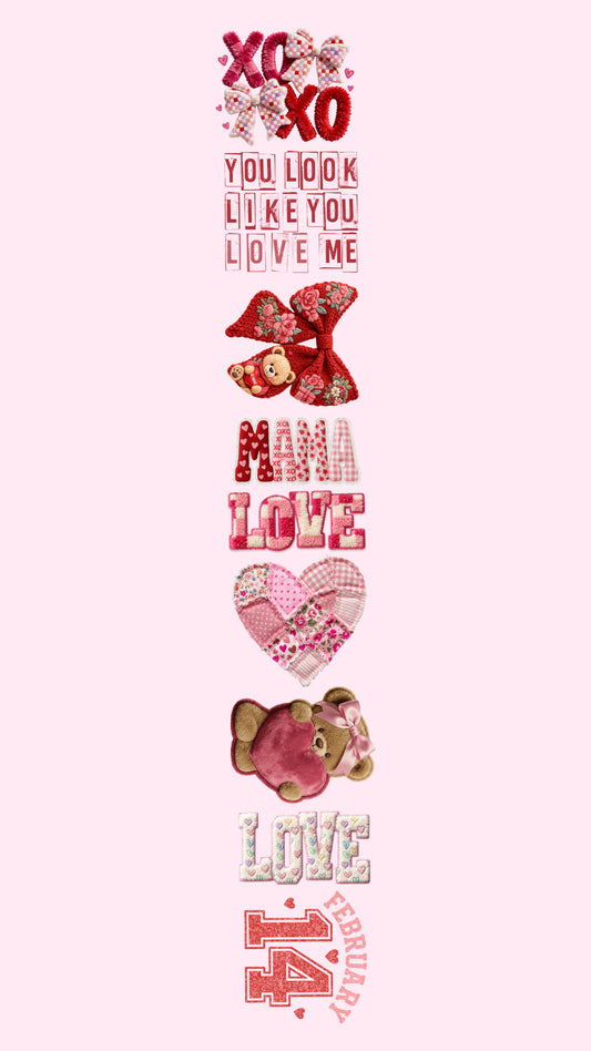 Valentines day gang sheet