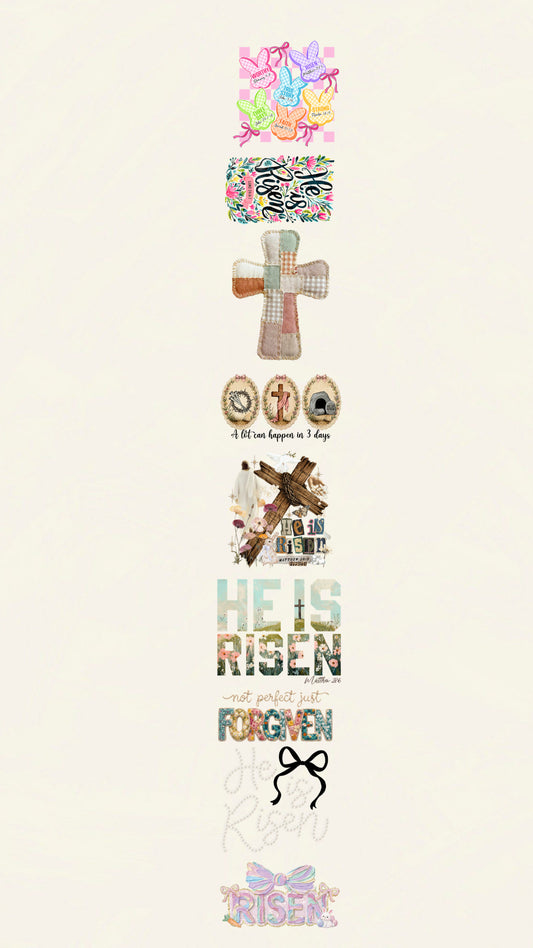 Faith based easter premade gang sheet