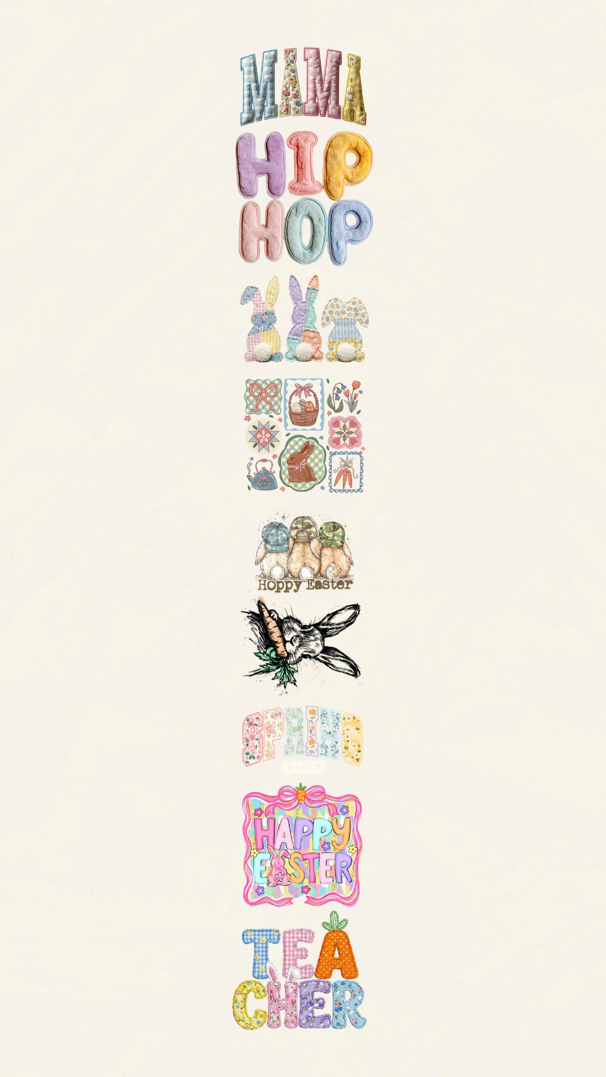 Easter premade gang sheet